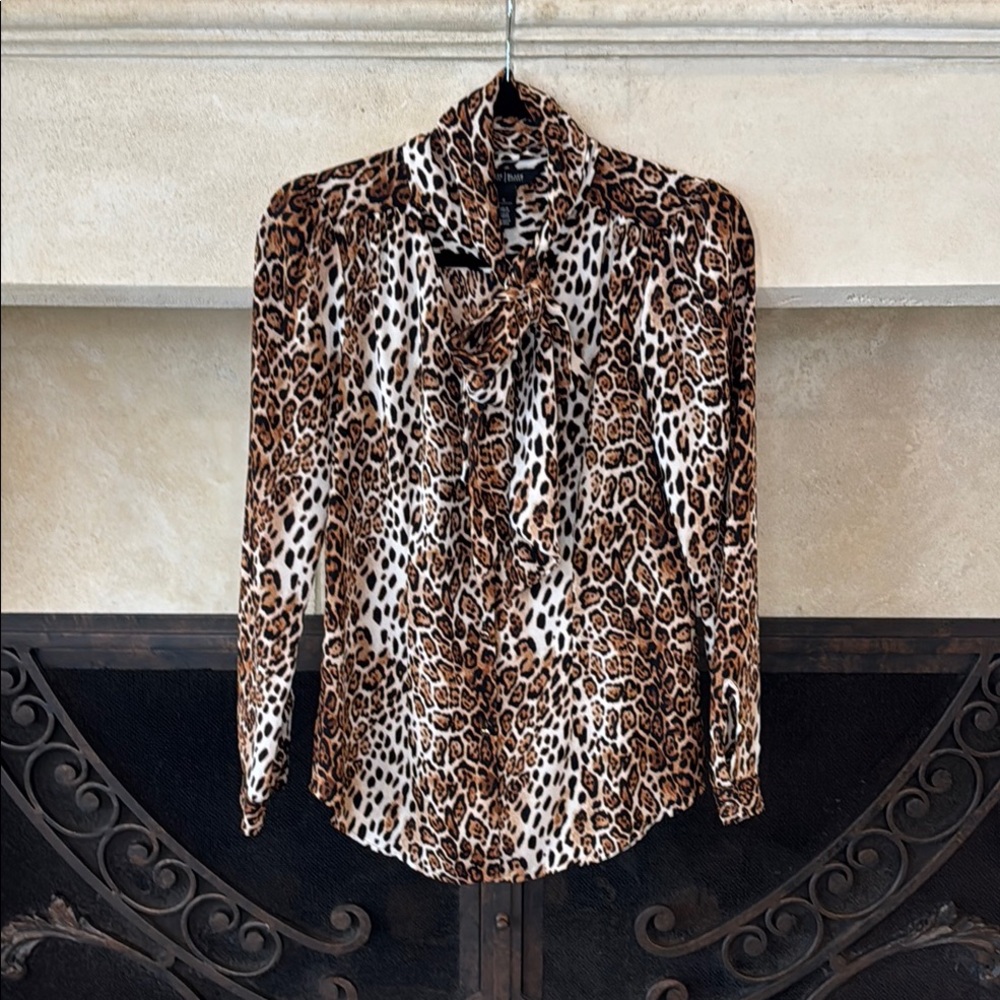 WHBM Tie Front Blouse